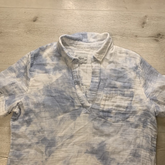 RAILS Savannah Cascade Womens‎ Blue/White Tie Dye Shirt - Picture 3 of 10